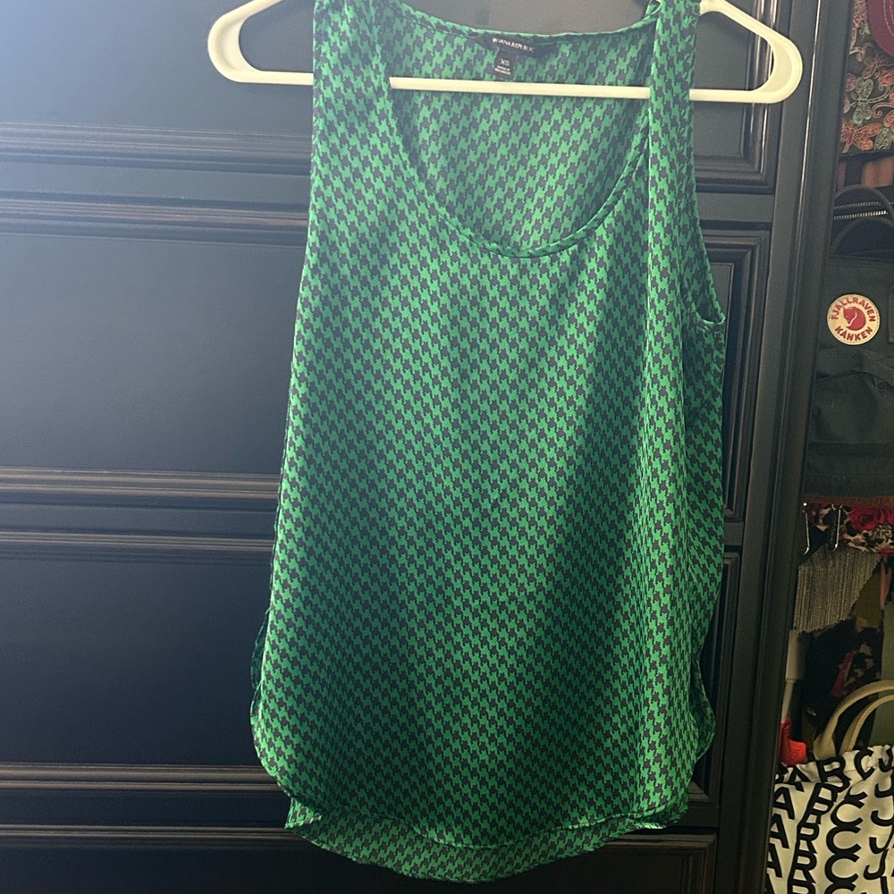 Banana Republic Green Geometric Tank Top